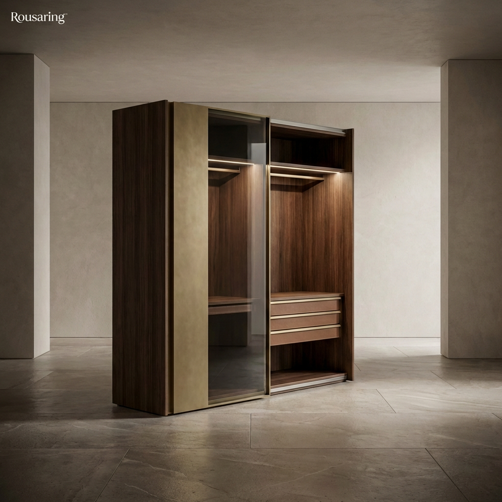 Rousaring™ Aurelian Glass Wardrobe Cabinet